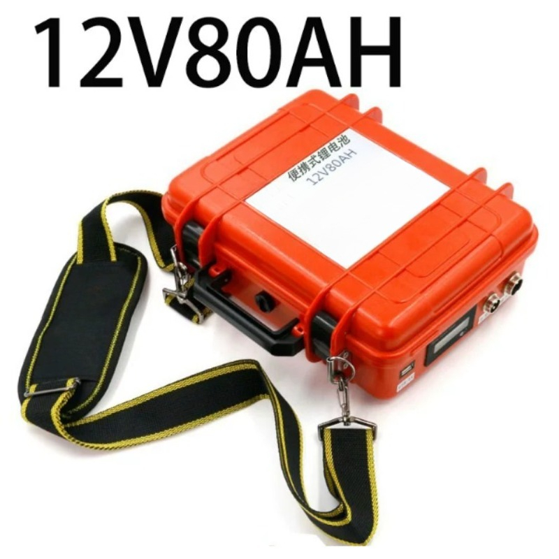 Outdoor Power Mop - ポータブル12ボルト80アンペア時リチウムバッテリー、屋外ランプに最適、充電式電源、夜釣り対応