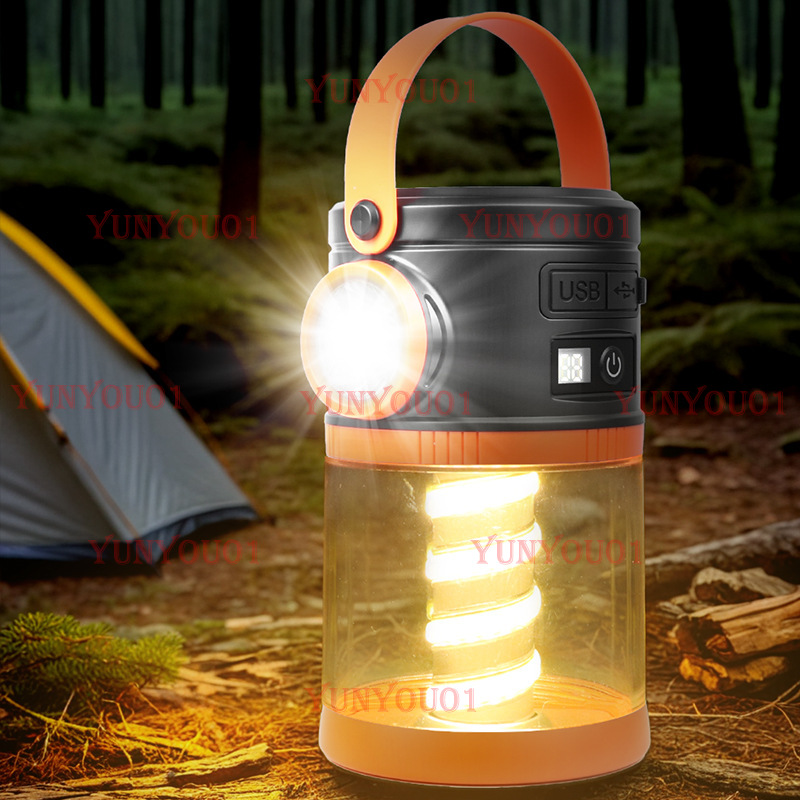 Outdoor Power Source - 国境を越えた新しいソーラー充電式キャンプライト パワーディスプレイ付き 屋外多機能照明 テント用マルチライトソース 馬用
