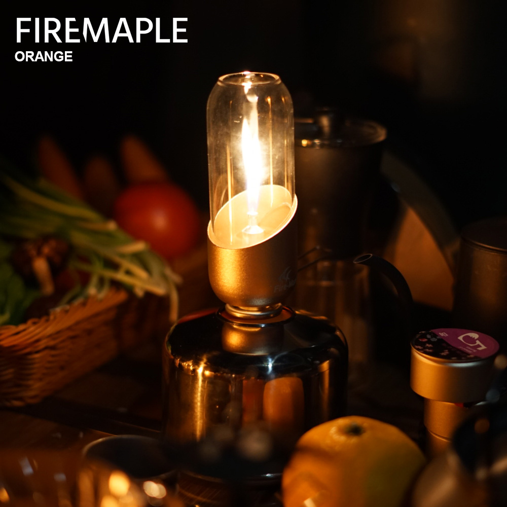 Outdoor Power Heater - Fire mapleオレンジガスランタン、キャンプ、ハイキング、バックパッキング用の屋外アイソブタンフューエルライト、ロマンティックビアンガスランプ