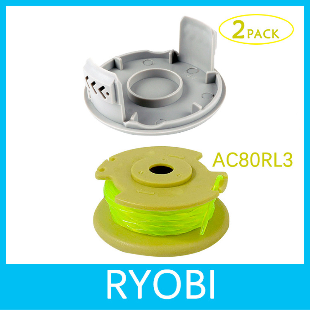 Outdoor Power Line Cover - リョービAC14RL3AトリマーヘッドおよびAC14HCAキャップカバー用芝刈り機交換用スプールライン、庭用草刈り機用スペアパーツ