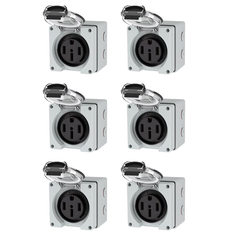 Outdoor Power Receptacle - ABZL 6X 50Amp 電源コンセントボックス、125/250ボルト NEMA 14-50R