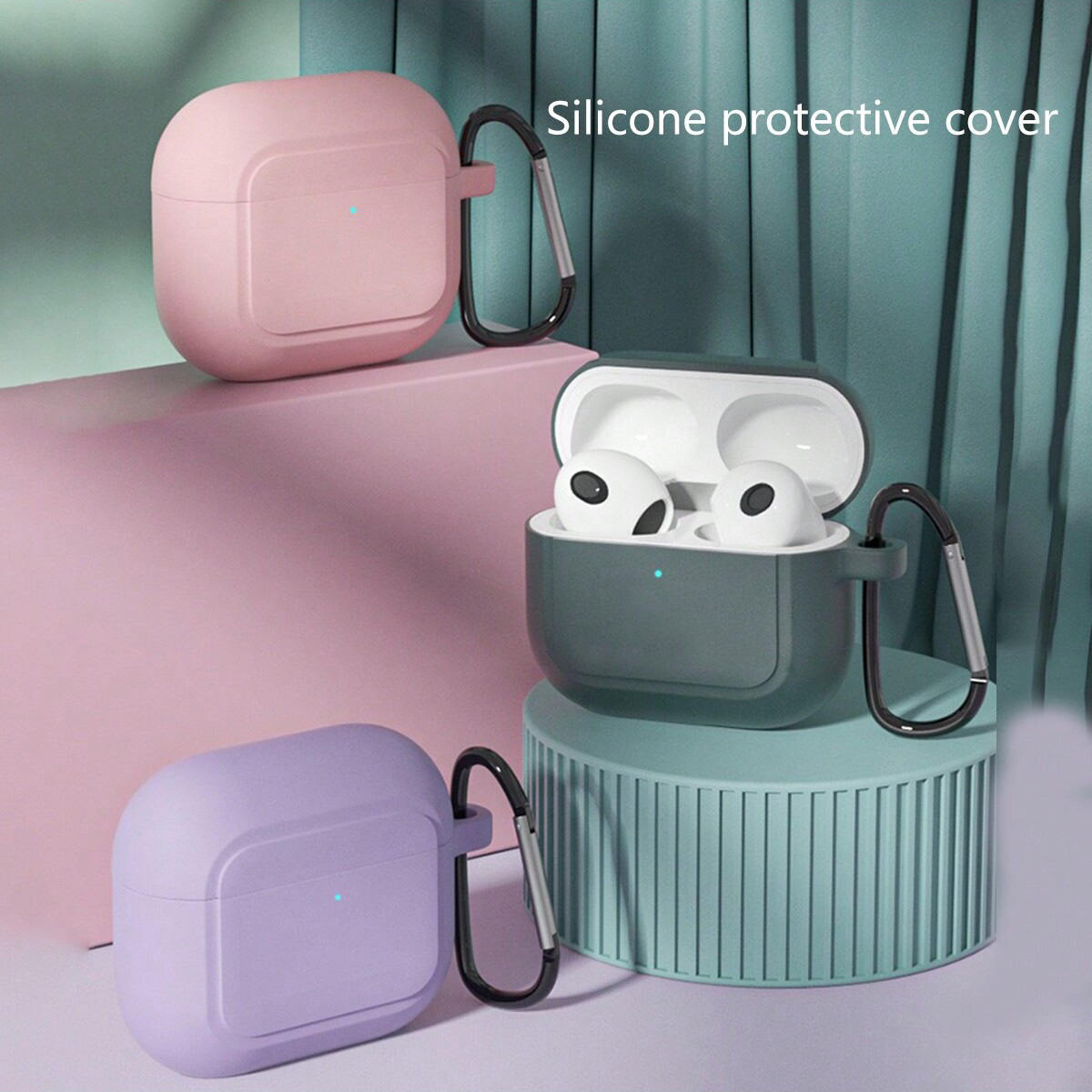 Outdoor Power Source - AirPods 3、Apple第3世代ワイヤレスBluetoothイヤホンに適しています、シリコン保護ケース、超薄型シリコンイヤホンカバー、防塵、落下防止、日常保護に最適、アウトドアアクティビティにも最適です。