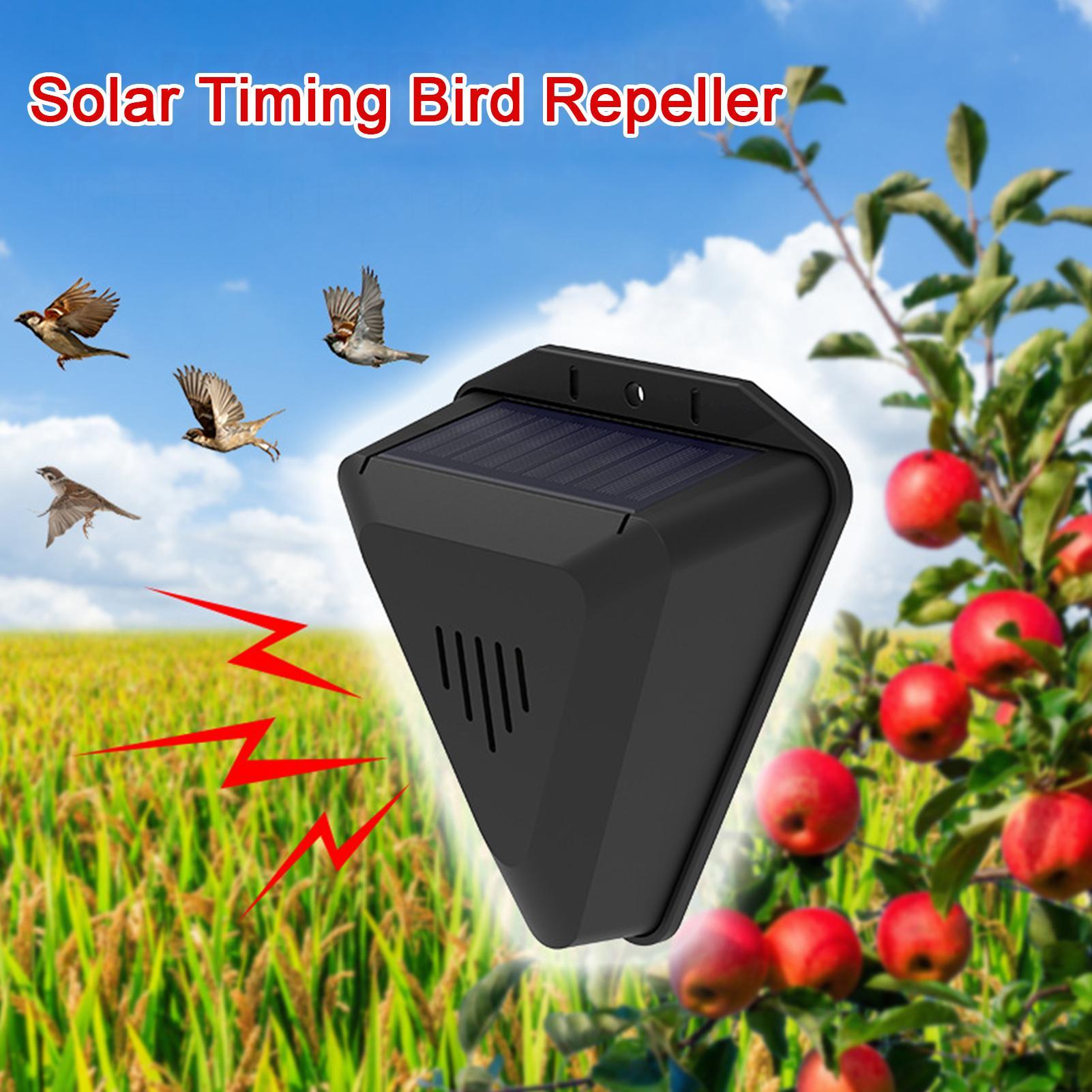 Outdoor Power Hours - ソーラータイマー鳥よけ装置 13種類の音 防水 鳥よけ 屋外作物果樹園保護 動物忌避剤