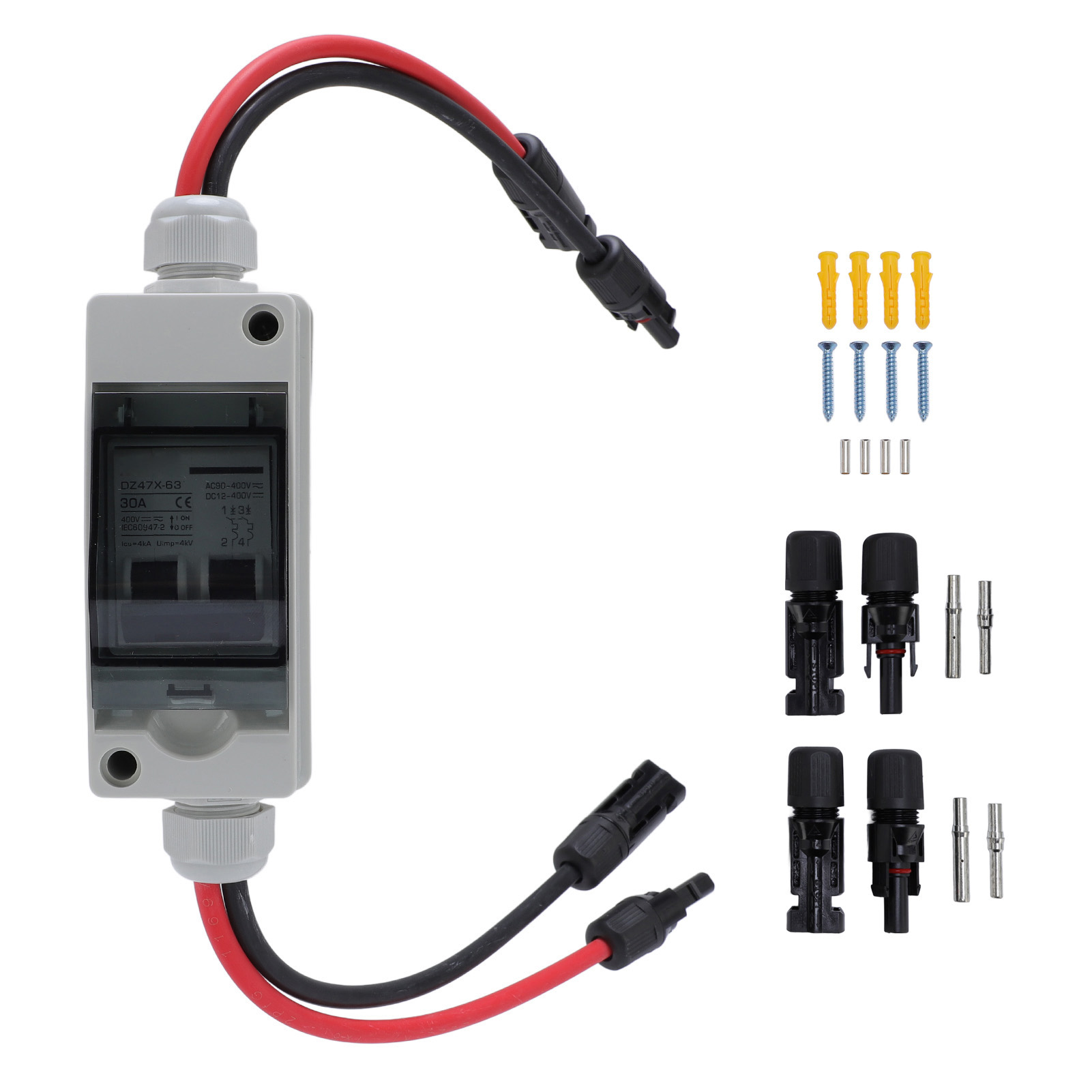 Outdoor Power Disconnect - ソーラーパネル切断スイッチ 30A DC AC シャットオフ 2
