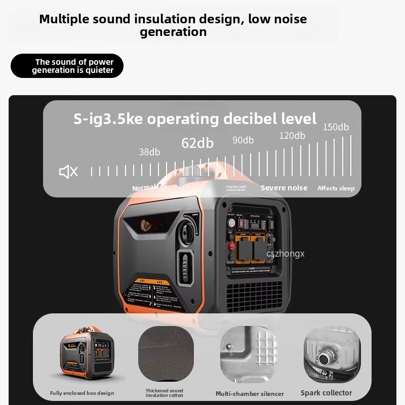 発電機小型家庭用サイレント周波数変換220V屋外高出力電源キ - Outdoor Power Source のレビューと価格