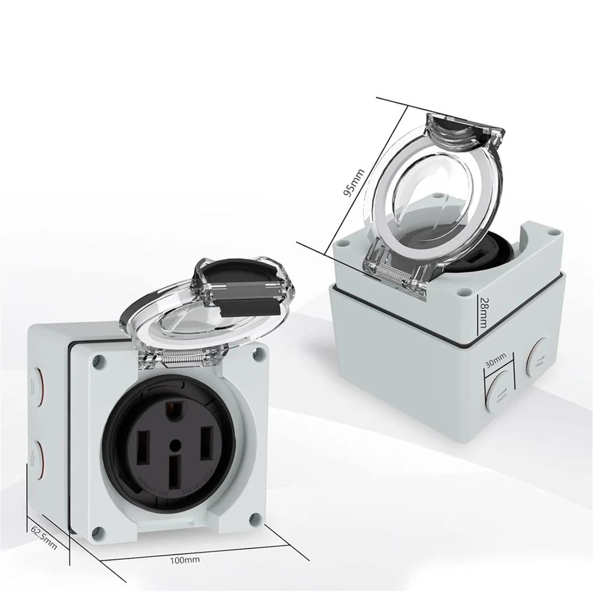 AT16 50アンペア電源コンセントボックス、125/250 - Outdoor Power Receptacle のレビューと価格