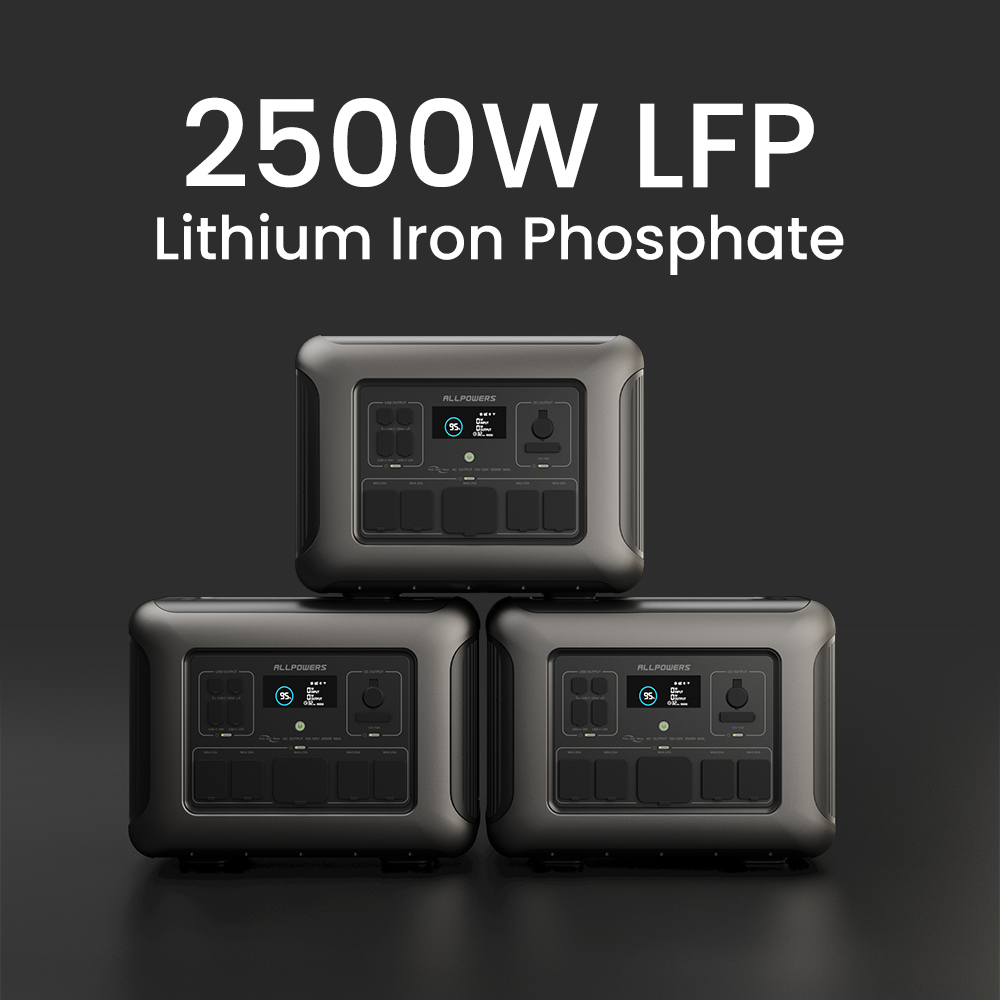 ALLPOWERS 2500W ポータブル電源 高容量LiF - Outdoor Power Station のレビューと価格