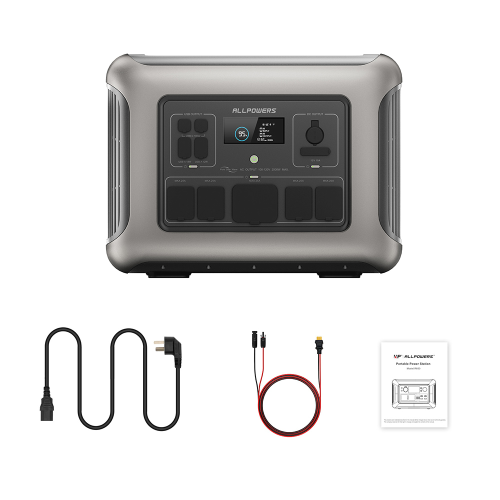 ALLPOWERS 2500W ポータブル電源 高容量LiF - Outdoor Power Station のレビューと価格