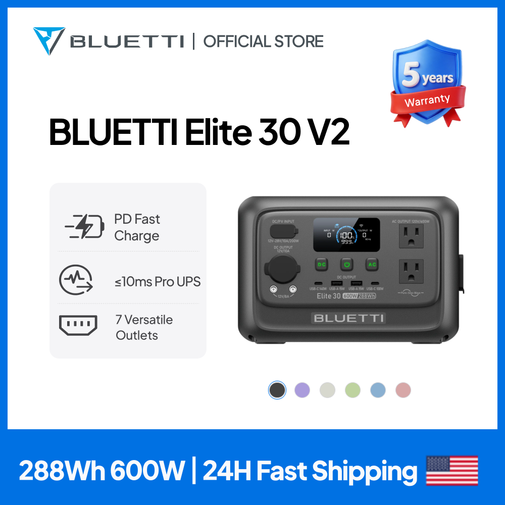 【リニューアル】BLUETTI Elite 30 V2 ポー - Outdoor Power Source のレビューと価格