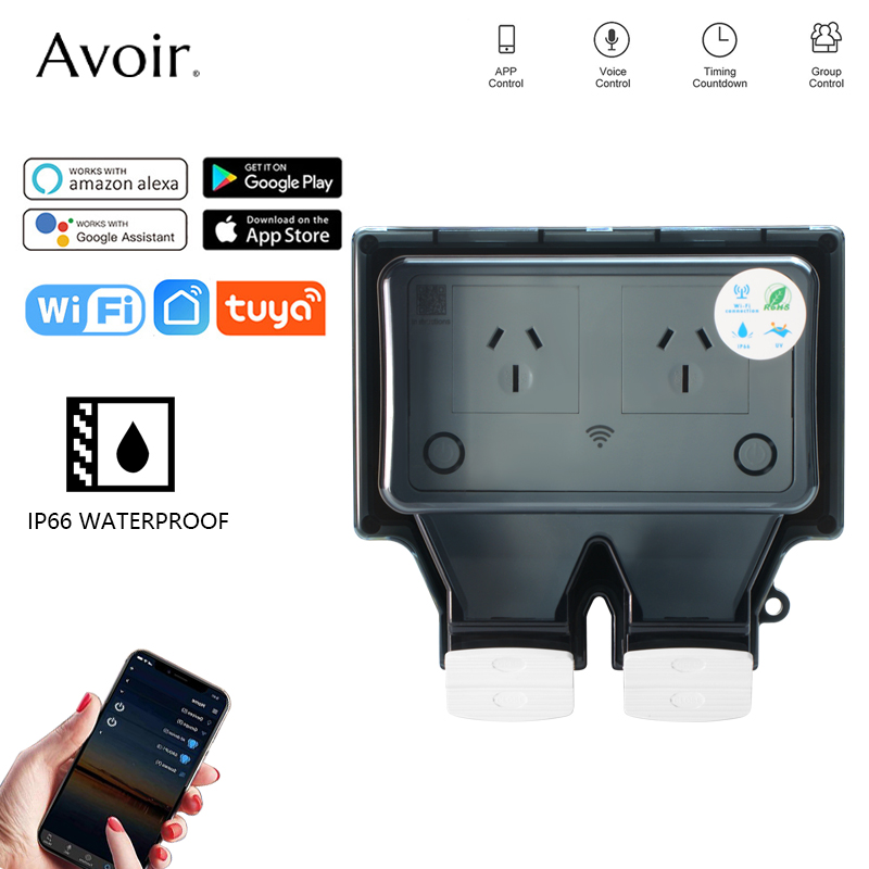 Avoir-Wi-Fi防水電源コンセント,タイマー付き,スマ - Outdoor Power Equipment Brands のレビューと価格