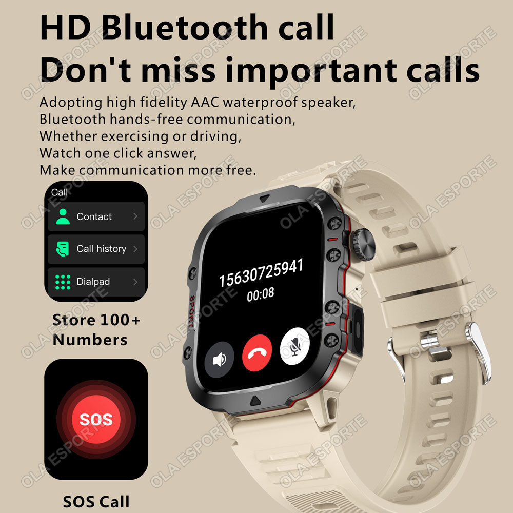 2026年新型ミリタリースマートウォッチ メンズ IP67  - Outdoor Power Hours のレビューと価格