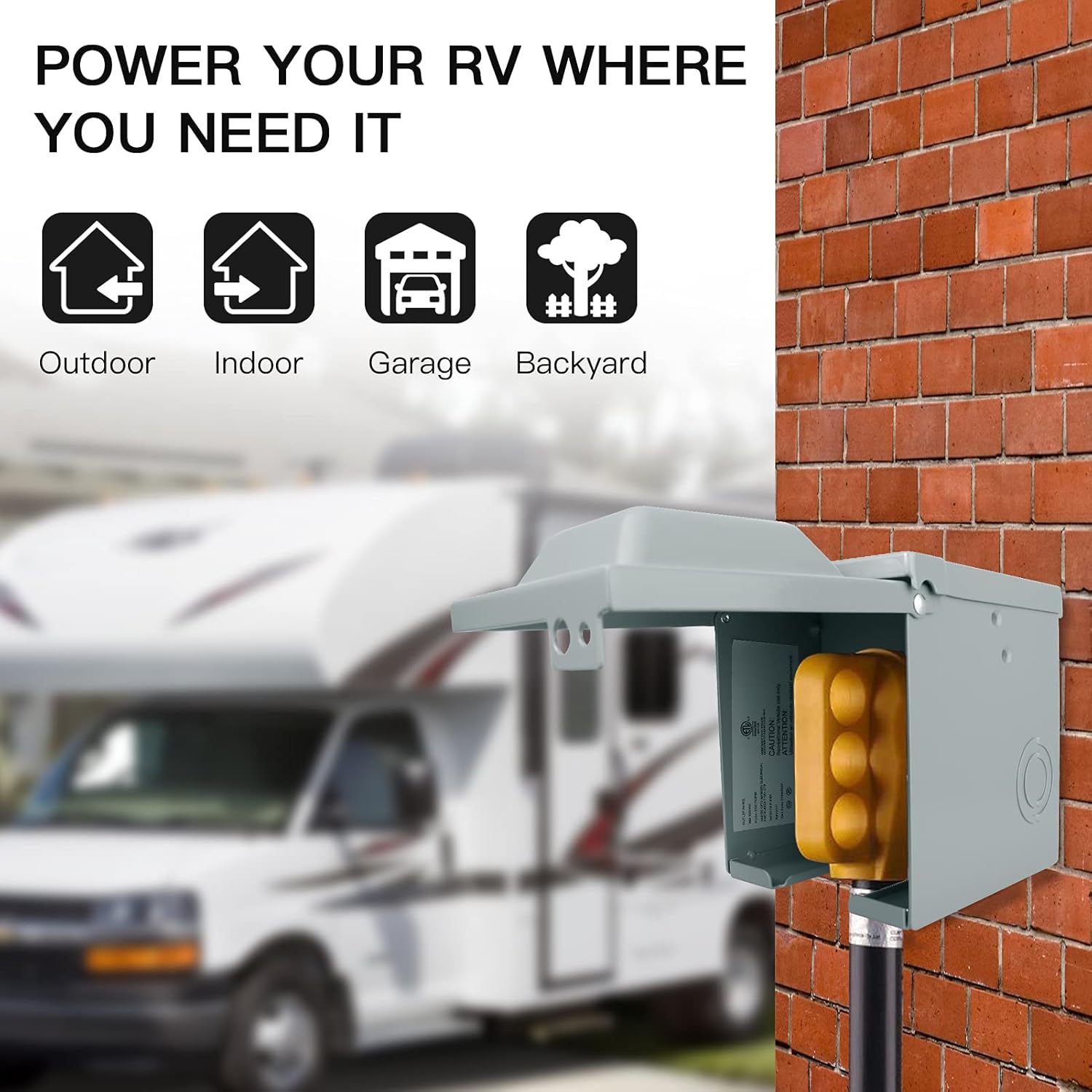 防水電気コンセントパネル,密閉型ロック可能ボックス,rv電源 - Outdoor Power Receptacle のレビューと価格